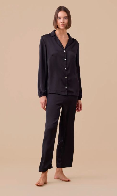 NOIDINOTTE Pigiama donna lungo Trendy Nero