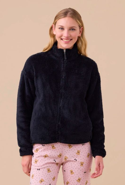 NOIDINOTTE Vestaglia donna con lampo Nero