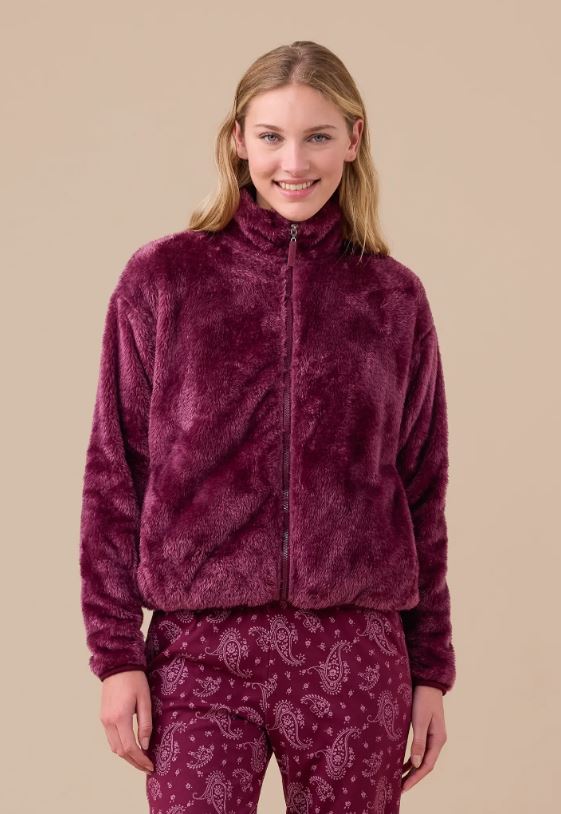 NOIDINOTTE Vestaglia donna con lampo Bordeaux