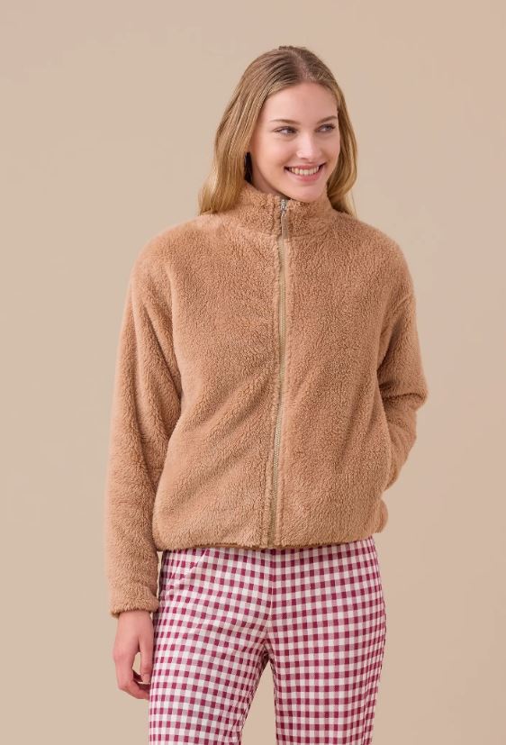 NOIDINOTTE Vestaglia donna con lampo Marrone chiaro
