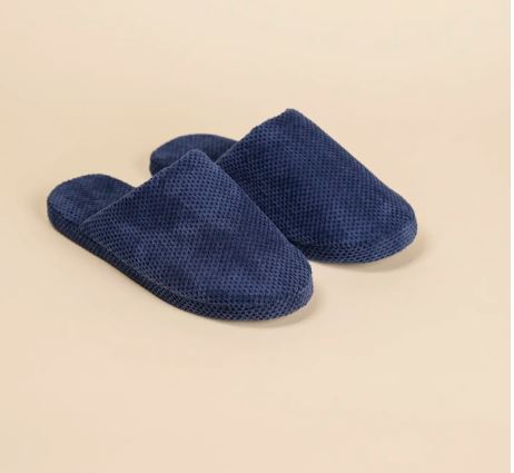 NOIDINOTTE Pantofole uomo Velluto Blu