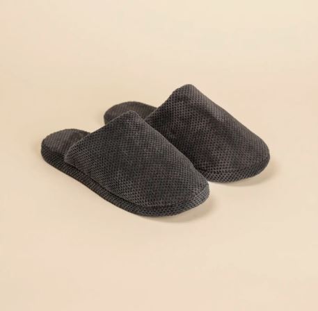 NOIDINOTTE Pantofole uomo Velluto Grey