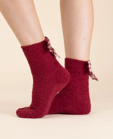 NOIDINOTTE Calzini antiscivolo Soggetti natalizi con applicazioni 3d Bordeaux