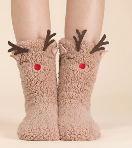 NOIDINOTTE Calzini antiscivolo Polie donna oppiati Brown