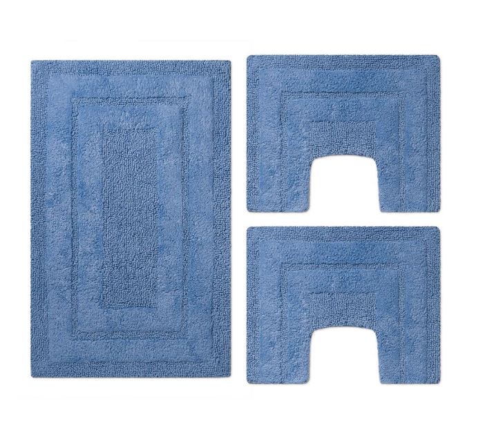 PHP Parure 3pz tappeti bagno Sirio 1 da 50x80 2 da 40x40 Mediterraneo