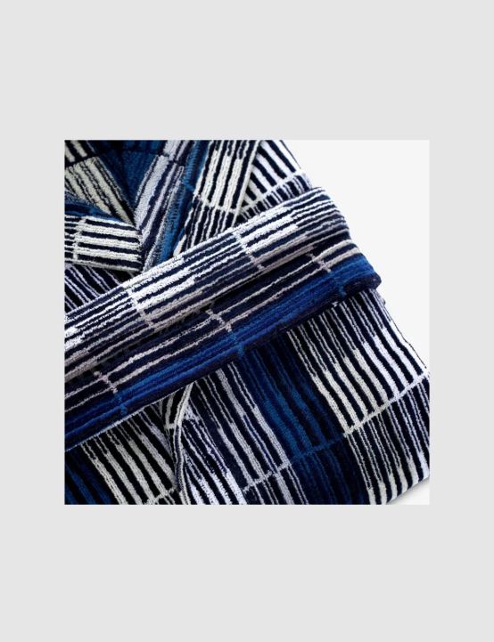 RIVIERA Accappatoio spugna Groovy con cappuccio Blu