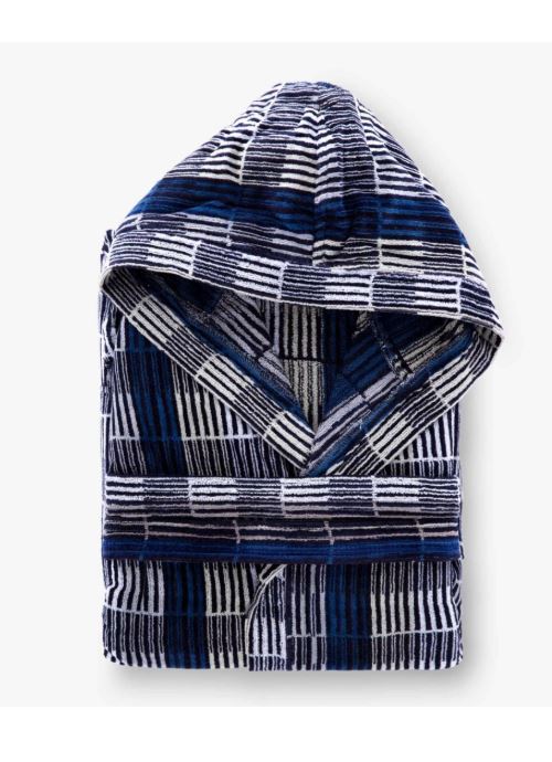 RIVIERA Accappatoio spugna Groovy con cappuccio Blu