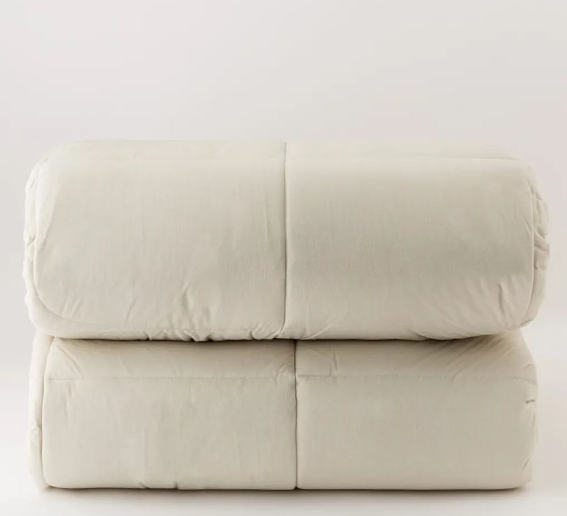 RIVIERA Trapunta Veloury velluto 2P Bianco antico Matrimoniale