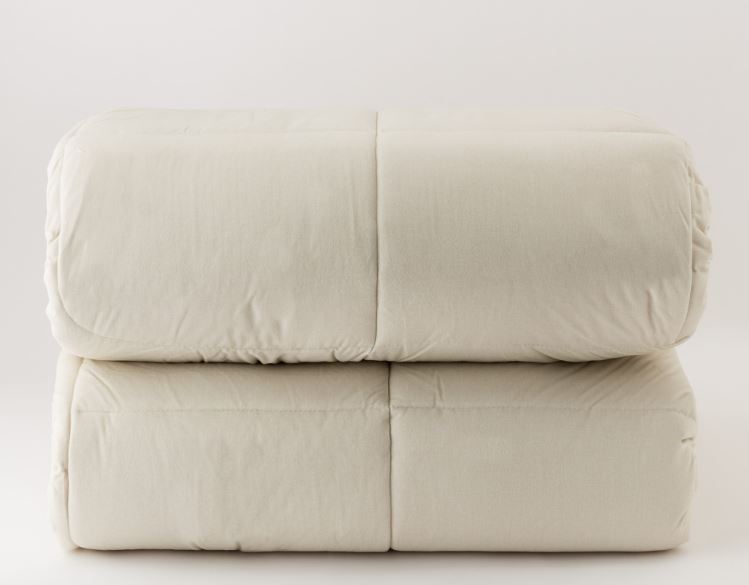 RIVIERA Trapunta Veloury velluto 1P Bianco antico Piazza e mezza