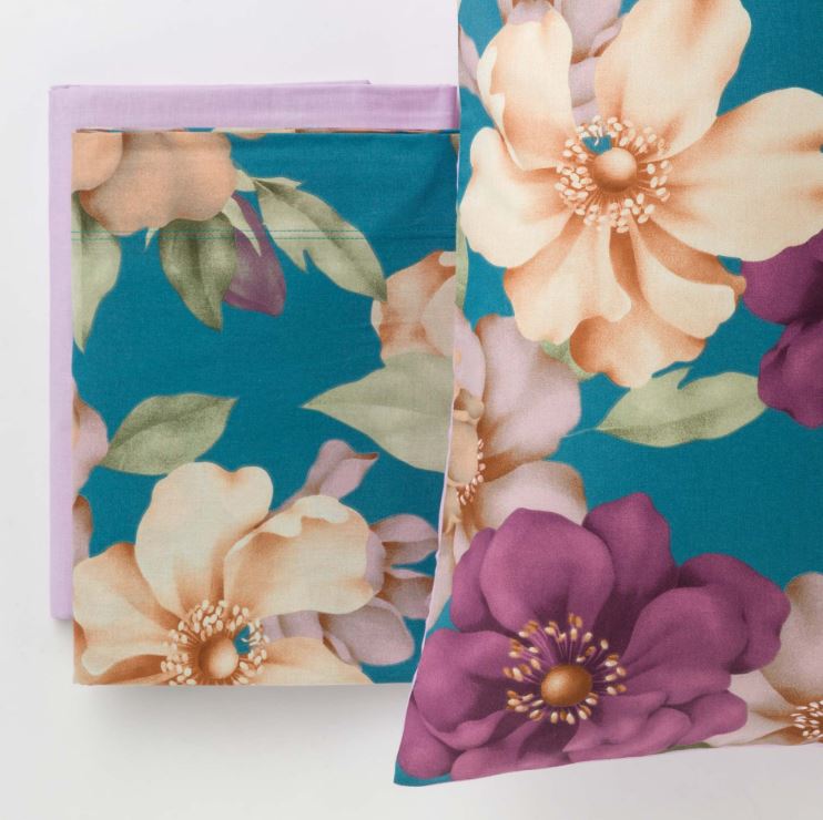 RIVIERA Completo letto Hoara cotone stampato 2p Mulicolor Matrimoniale