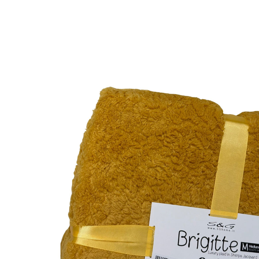 S&G Coperta pile Brigitte Giallo senape Singolo