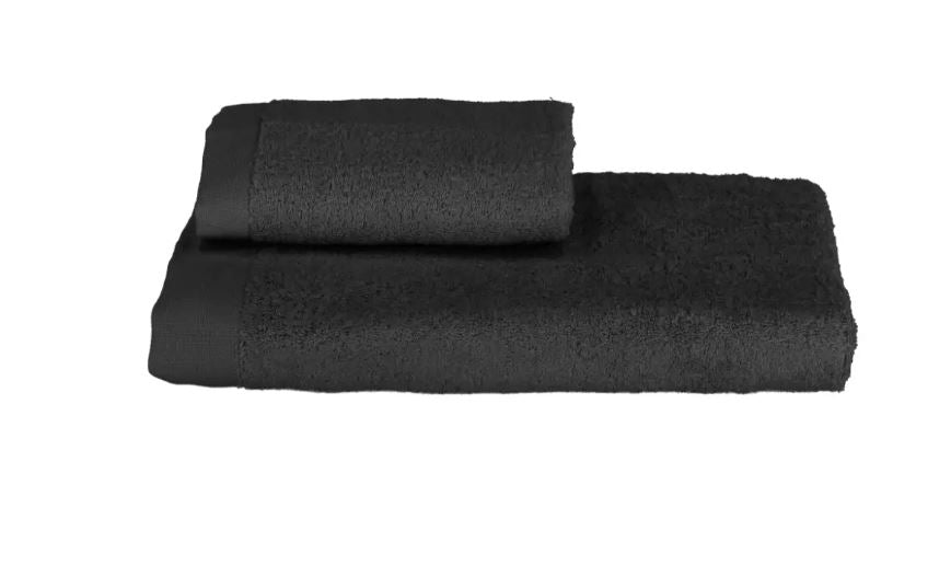 SOMMA Set 1+1 asciugamano Origami viso+ospite Nero