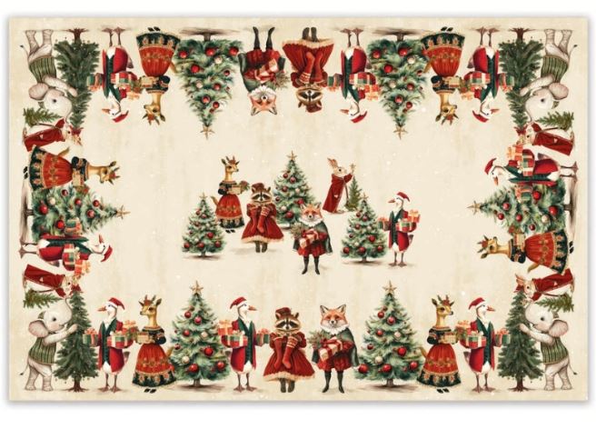 TAG HOUSE Tovaglia Happy Christmas 170x270 Rettangolare