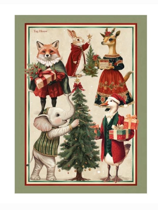 TAG HOUSE Strofinaccio Happy christmas 58x80