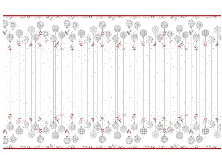 VALLESUSA Tovaglia Sparkling 150x360 con glitter Ghiaccio Rettangolare