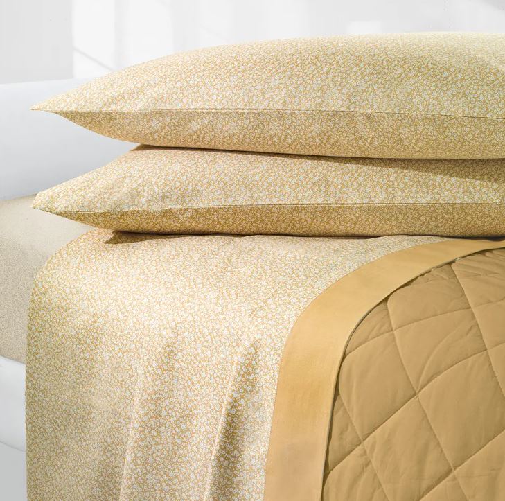 VALLESUSA Completo letto Myosotis 240x280 Cammello Matrimoniale