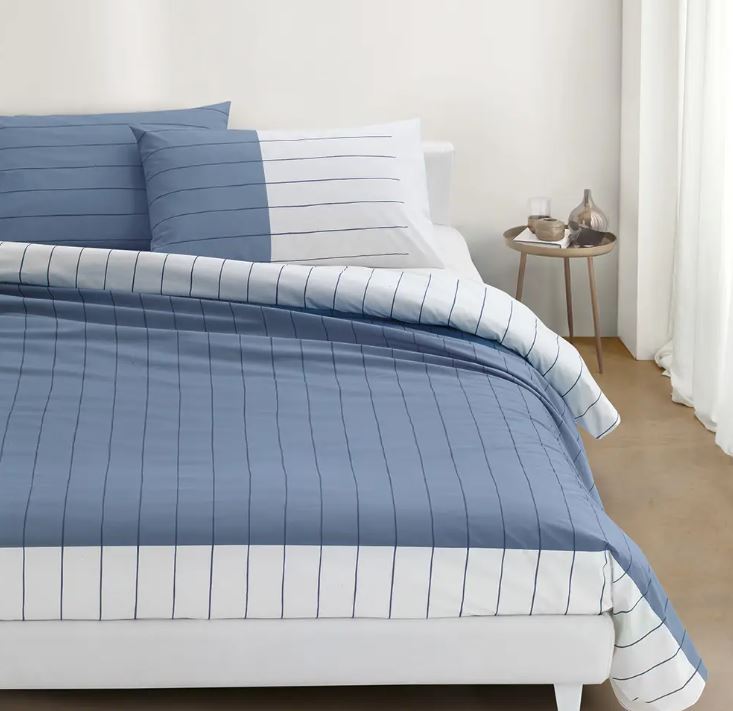 VALLESUSA Parure copripiumoni Tracto 250x205 Denim Matrimoniale