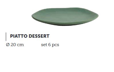 MAISON SUCRE'E Piatto Marostica dessert 6pz dm 20 Verde