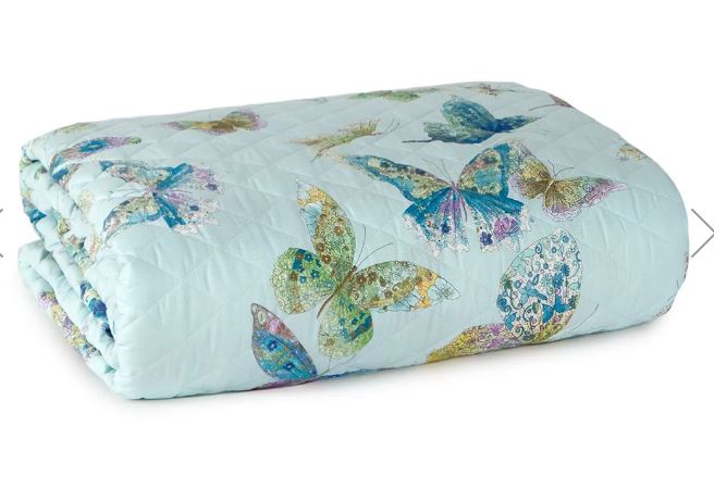 MIRABELLO Copriletto trapuntato Butterfly 180x260 Azzurro Singolo