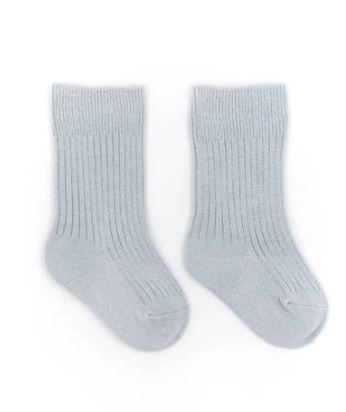 BAMBOOM Calzini neonato Calze a coste in bamboo leggere Azzurro