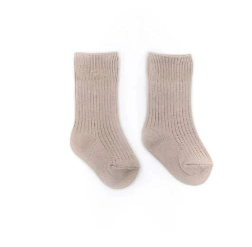 BAMBOOM Calzini neonato Calze a coste in bamboo leggere Sabbia