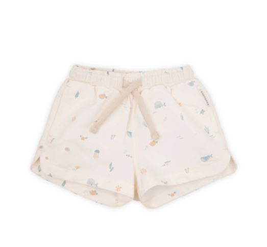 BAMBOOM Costumi bimbi Prinrt Sealife pantaloncino Panna
