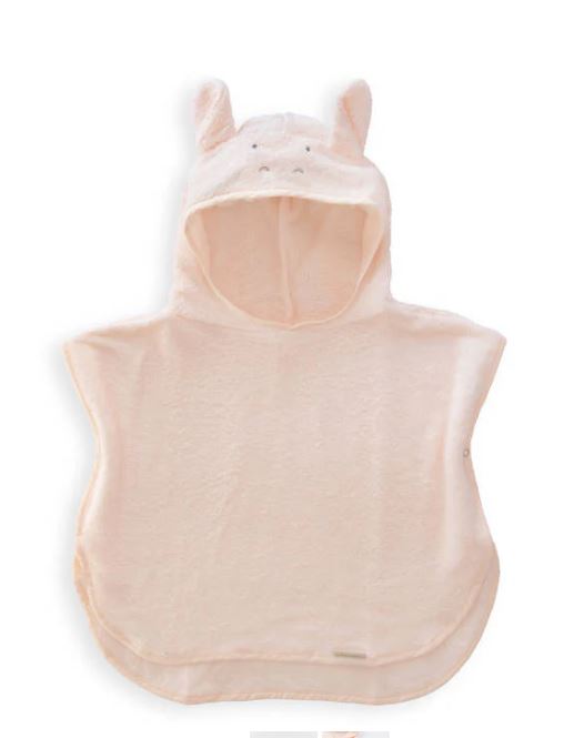 BAMBOOM Poncho bimbo Hippo water peach Rosa