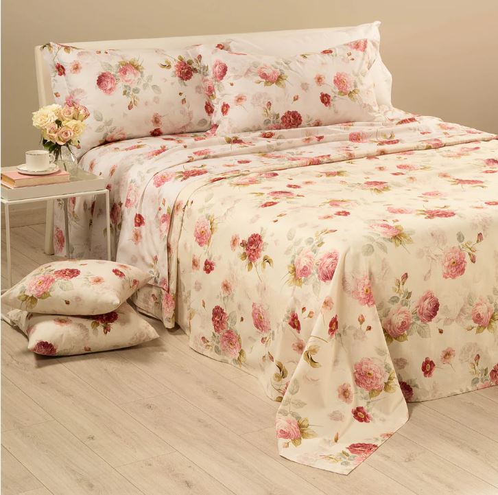 CALEFFI Copriletto Eden rose 260x270 Rosa Matrimoniale
