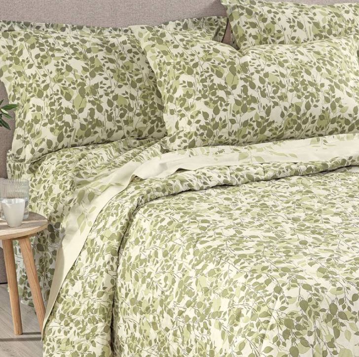 CALEFFI Completo letto Chiara 240x280 Verde Matrimoniale