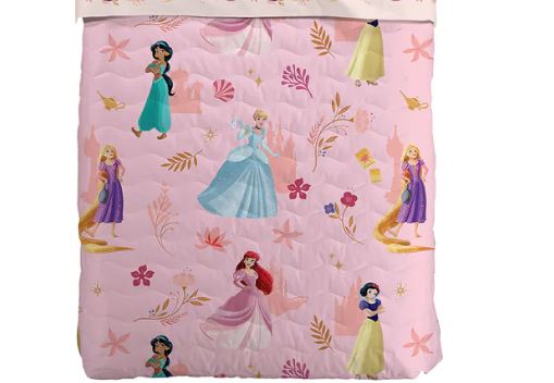 CALEFFI DISNEY Copriletto trapuntato bimbo Magic princess Rosa Singolo