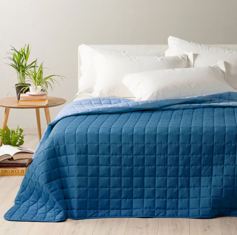 CALEFFI Copriletto trapuntato Modern double Bluette Singolo