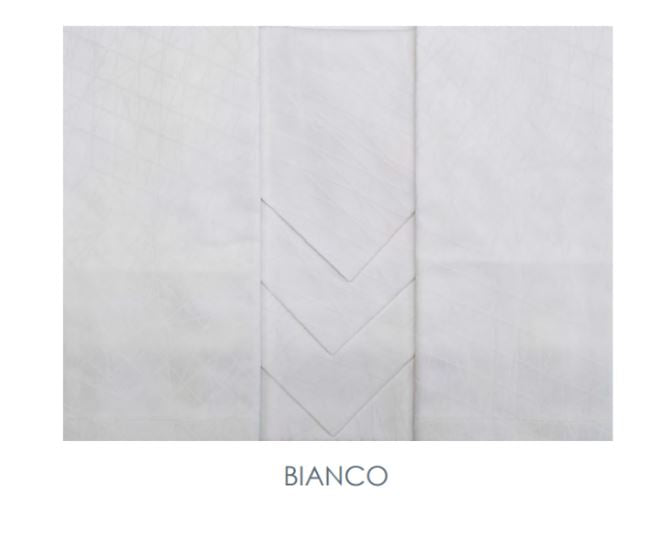 CAVALIERI Servizio tavola Manhattan 180X360 con 18 tovaglioli Bianco Rettangolare