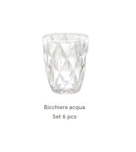 MAISON SUCRE'E Bicchiere Murano bicchieri acqua 6 pz Cristallo