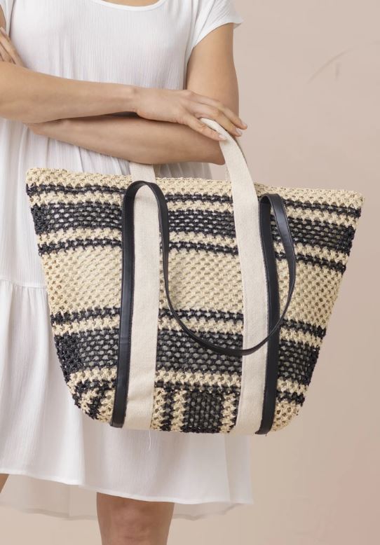 NOIDINOTTE Borsa mare con chiusura a clips Black