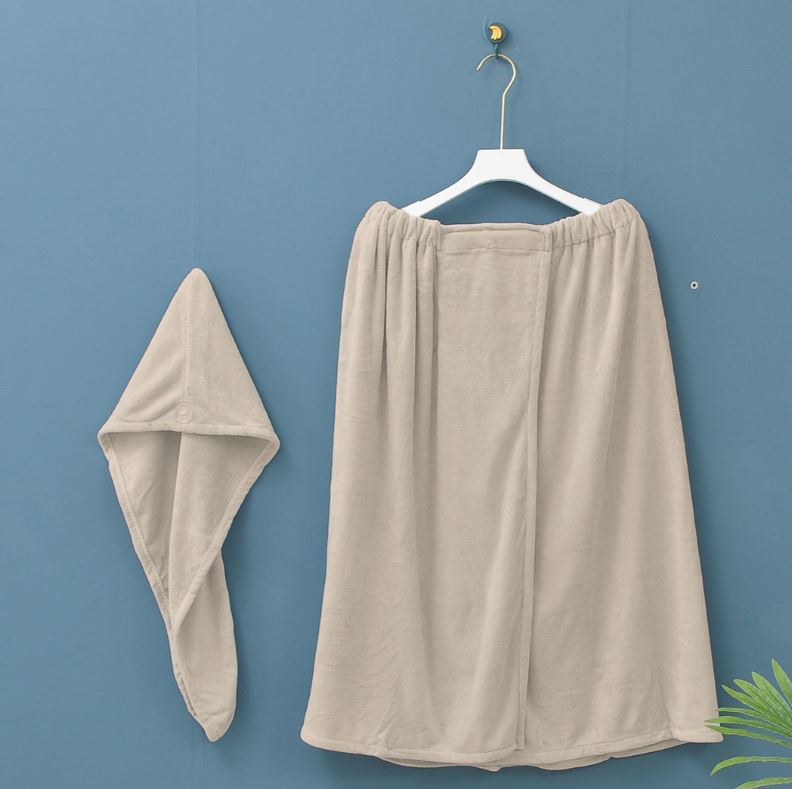 S&G Pareo Brky set da bagno composto da parep+turbante Beige