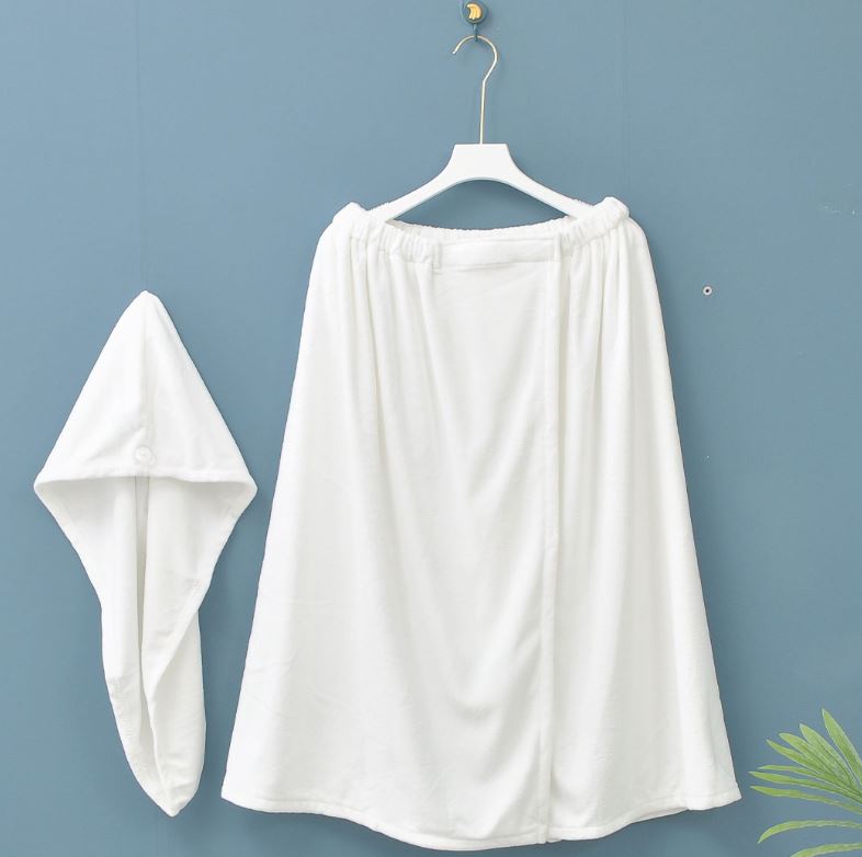 S&G Pareo Brky set da bagno composto da parep+turbante Bianco