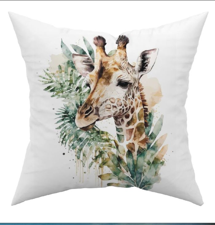 S&G Cuscino arredo Safari 45x45 Giraffa Quadrata