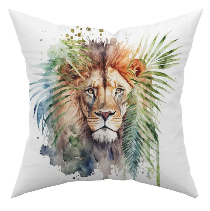 S&G Cuscino arredo Safari 45x45 Leone Quadrata