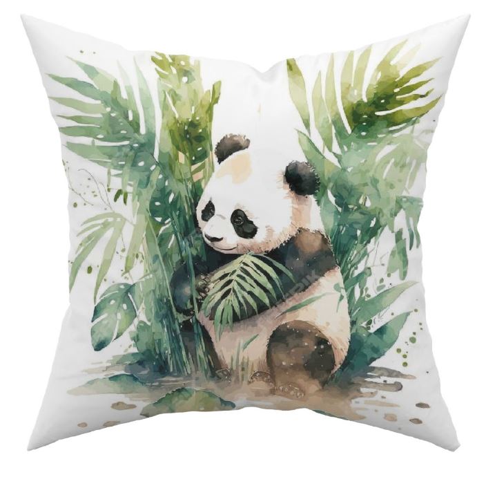 S&G Cuscino arredo Safari 45x45 Panda Quadrata