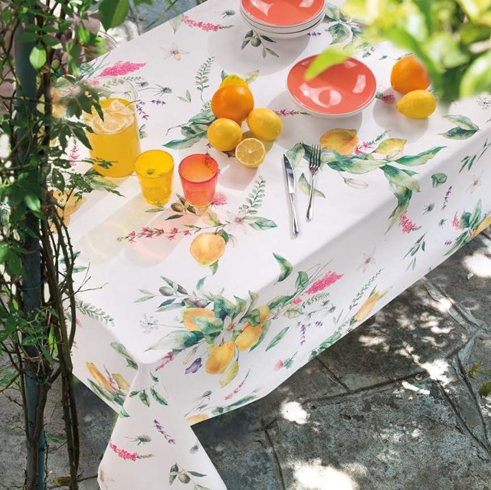 VALLESUSA Tovaglia antimacchia Citrus150x150 Limonata Quadrata
