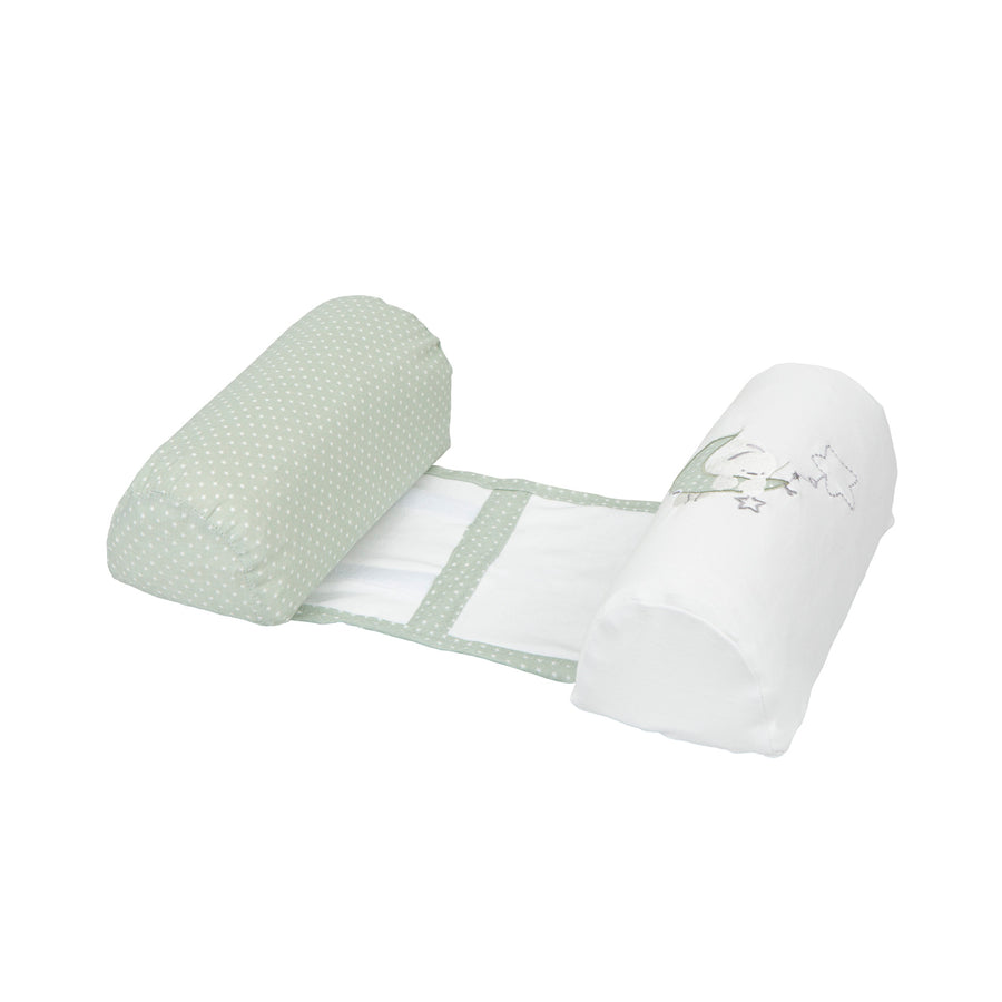 BIMBIDREAMS Guanciale bimbo luna antisopffoco Bianco/verde Lettino con sbarre