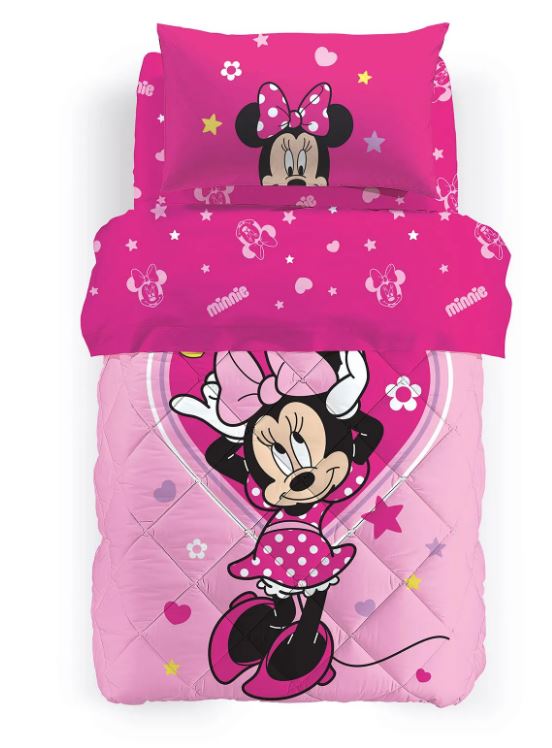 CALEFFI DISNEY Trapunta bimbo Minnie Trendy Rosa Singolo