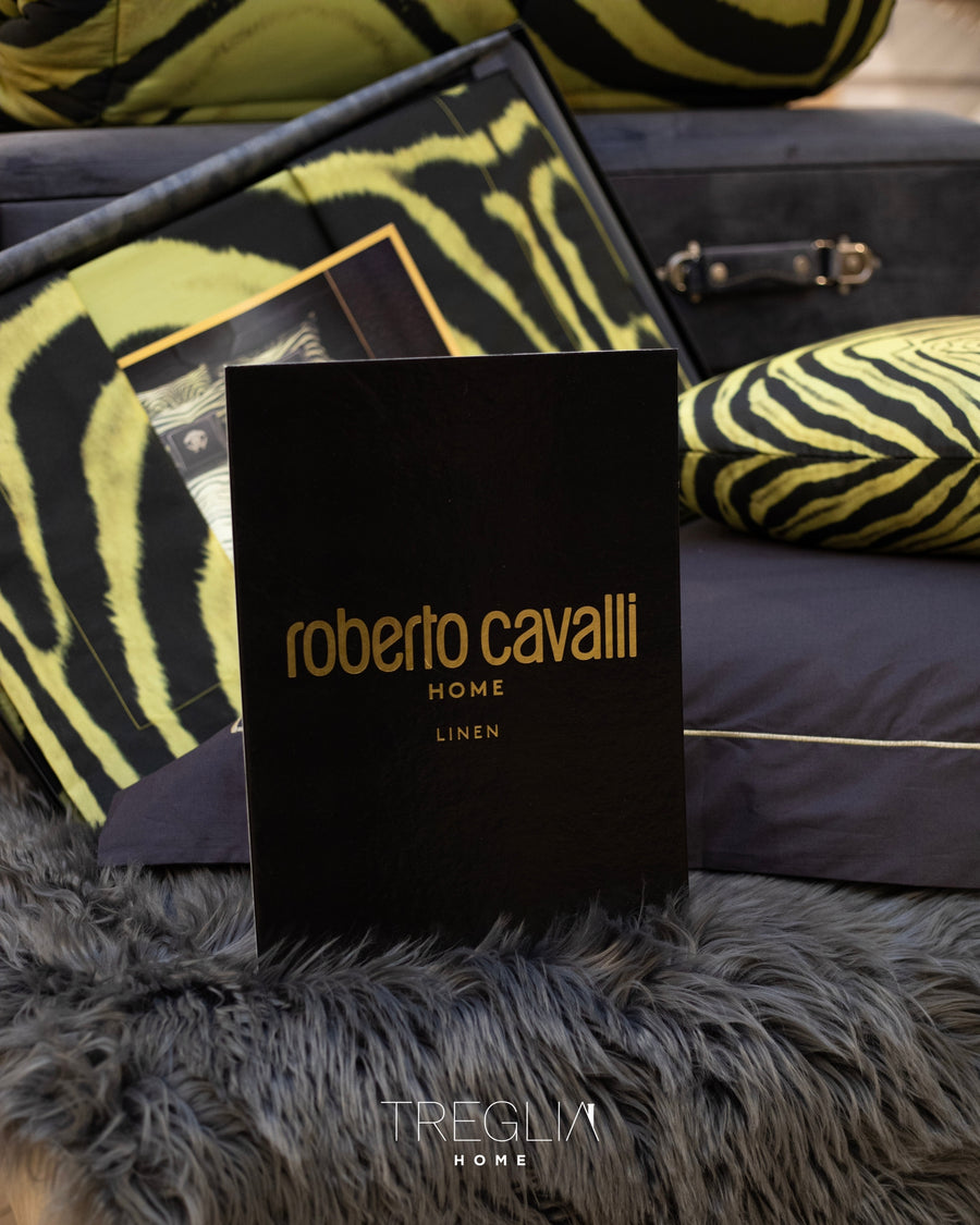 CAVALLI Trapunta mirror zebra 270x260 Yellow Matrimoniale