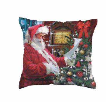 S&G Fodera cuscino xmas babbo natale e albero 45x45 Rosso