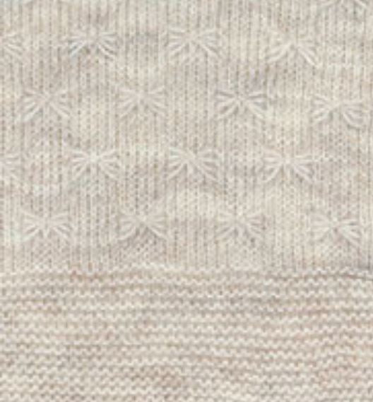 BABY BLUMARINE Copertina bimbo Chic 95x110 disegno in jacquard logo in cristalli Beige Lettino con sbarre