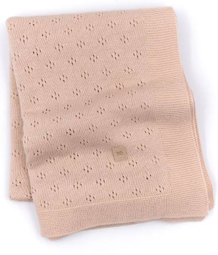 BAMBOOM Copertina bimbo Traforata knitted Rosa Carrozzina