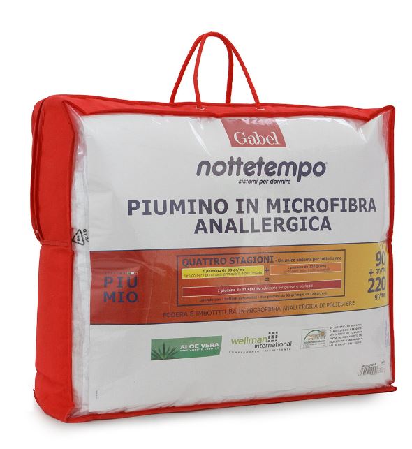 GABEL Piumone sintetico 4 stagioni 155x205 Bianco Singolo