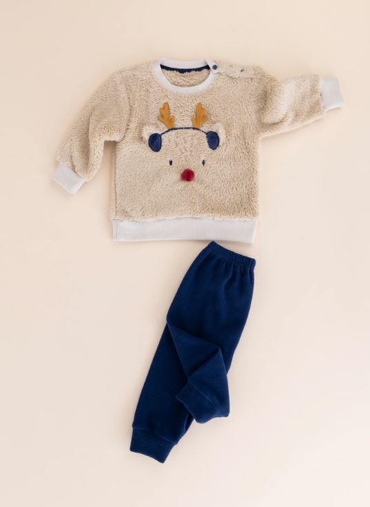 NOIDINOTTE Pigiama bimbi Coral fleece Blu