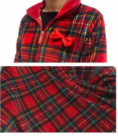 S&G Vestaglia donna Tartan Rosso