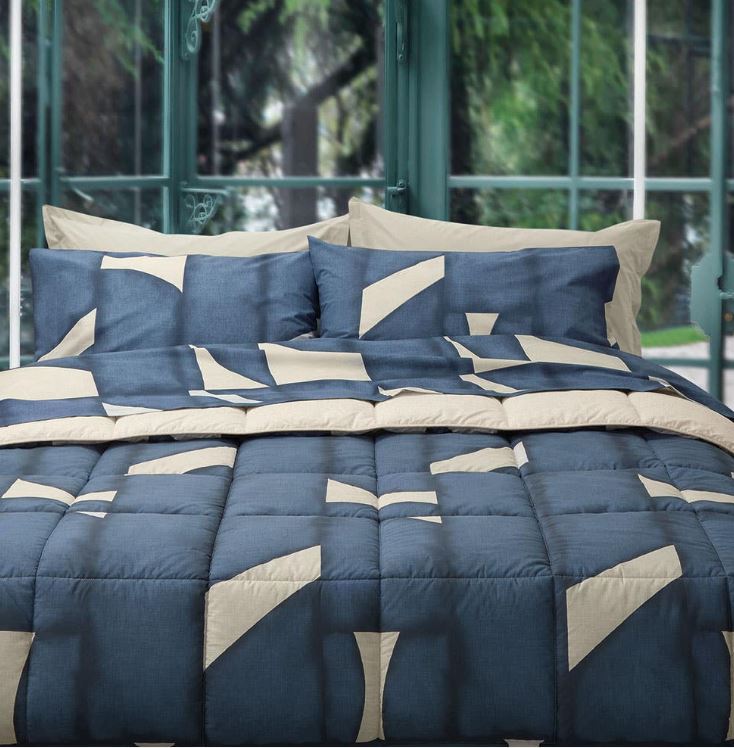 SOMMA Trapunta Yoko 260x260 Blu navy Matrimoniale